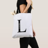 Persoonlijke Monogram en Naam Boodschappentas Tote Bag (Dichtbij)