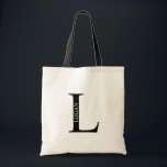 Persoonlijke Monogram en Naam Boodschappentas Tote Bag<br><div class="desc">Persoonlijke Monogram en Naam Geschenk
beschikt over een persoonlijke monogram en naam in klassieke schreeflettertype.

Perfect voor bruiloften,  feestdagen,  familiereünies en voor elke speciale gelegenheid.</div>