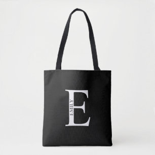 Persoonlijke Monogram en Naam Boodschappentas Tote Bag
