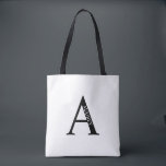Persoonlijke Monogram en Naam Boodschappentas Tote Bag<br><div class="desc">Persoonlijke Monogram en Naam Cadeau
beschikt over een persoonlijke monogram en naam in klassieke schreeflettertype stijl.</div>