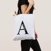 Persoonlijke Monogram en Naam Boodschappentas Tote Bag (Dichtbij)