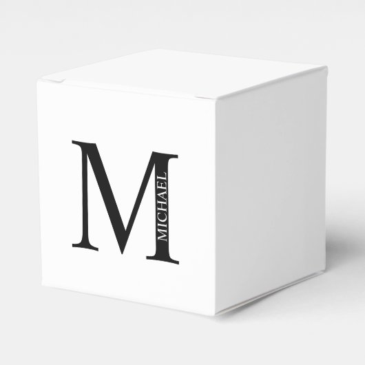 Persoonlijke Monogram- en Naam Favorieten Doos Bedankdoosjes (Voorkant Zijde)