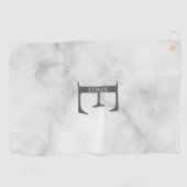 Persoonlijke monogram en naam Golfhanddoek (Horizontaal)