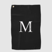 Persoonlijke monogram en naam Golfhanddoek (Voorkant)