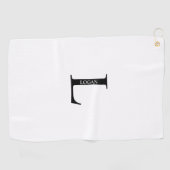 Persoonlijke monogram en naam Golfhanddoek (Horizontaal)