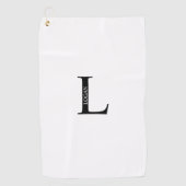 Persoonlijke monogram en naam Golfhanddoek (Voorkant)