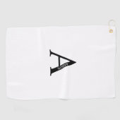 Persoonlijke monogram en naam Golfhanddoek (Horizontaal)