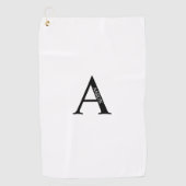Persoonlijke monogram en naam Golfhanddoek (Voorkant)