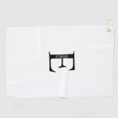 Persoonlijke monogram en naam Golfhanddoek (Horizontaal)