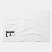 Persoonlijke Monogram en Naam Handdoek (Horizontaal)