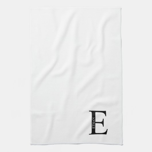 Persoonlijke Monogram en Naam Handdoek (Verticaal)