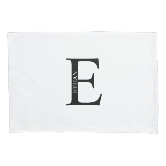 Persoonlijke Monogram en Naam Kussenhoes (Voorkant)