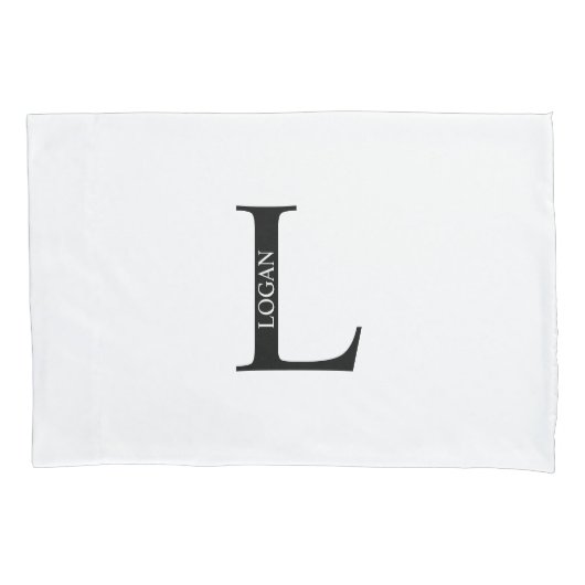 Persoonlijke Monogram en Naam Kussenhoes (Voorkant)