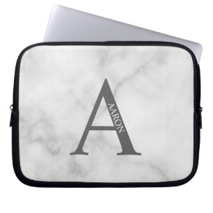 Persoonlijke Monogram en Naam Laptop Hoes