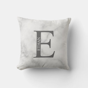 Persoonlijke monogram en naam worp kussen