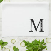 Persoonlijke monogram en naamhanddoek theedoek (Gevouwen)