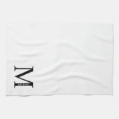 Persoonlijke monogram en naamhanddoek theedoek (Horizontaal)