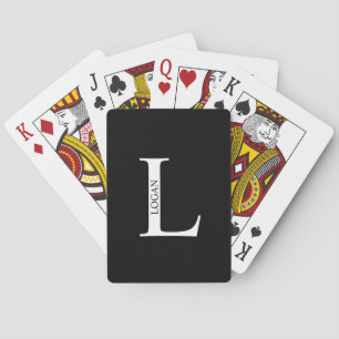 Persoonlijke monogram- en naamspelkaarten pokerkaarten