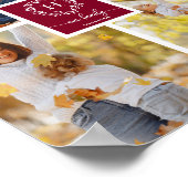 Persoonlijke Monogram Familie Fotocollage Poster (Hoek)