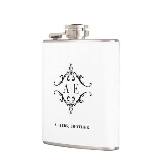 Persoonlijke Monogram Flacon voor Bruidsjonkers (Links)