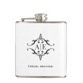 Persoonlijke Monogram Flacon voor Bruidsjonkers (Voorkant)