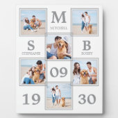 Persoonlijke monogram foto collage voor koppels fotoplaat (Voorkant)