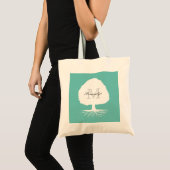 Persoonlijke monogram genealogie tas met boom (Voorkant (product))