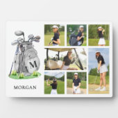 Persoonlijke Monogram Golf Fotocollage Fotoplaat (voorkant)