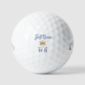 Persoonlijke Monogram Golfbal GOLF QUEEN Golfballen (Voorkant)
