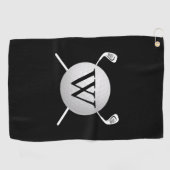 Persoonlijke Monogram Golfbalclubs Golfhanddoek (Horizontaal)