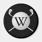 Persoonlijke Monogram Golfbalclubs Magneet (Voorkant)