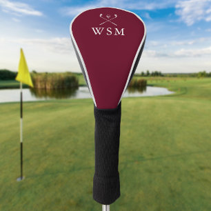 Persoonlijke Monogram Golfclubs Burgundyrood Golfheadcover