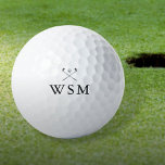 Persoonlijke Monogram Golfclubs Golfballen<br><div class="desc">Pas het monogram aan in klassieke typografie aan om een uniek golfcadeau te creëer en in het belang van elke golfer. Ontworpen door: Thisnotme©</div>
