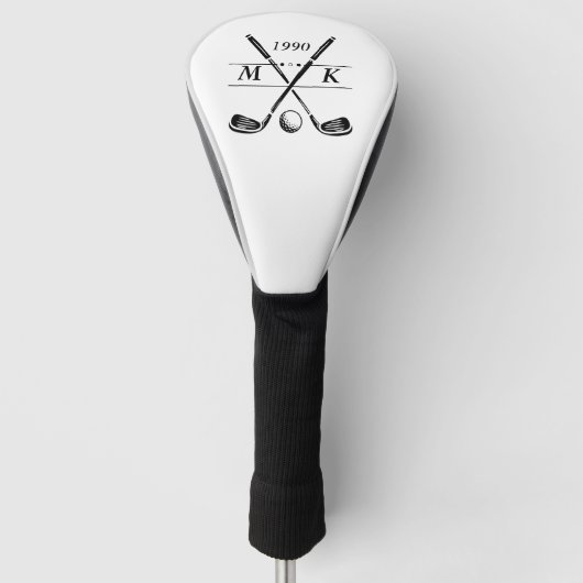 Persoonlijke Monogram Golfclubs Golfheadcover (Voorkant)