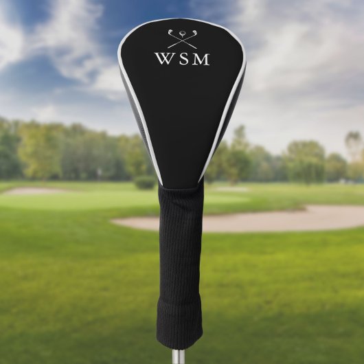 Persoonlijke Monogram Golfclubs Zwart en Wit Golfheadcover