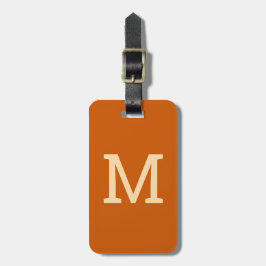 Persoonlijke Monogram Initiaal Bagage Label Orange