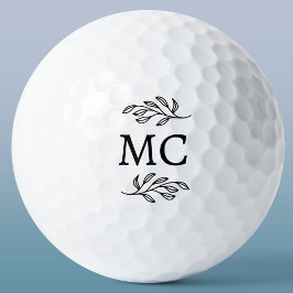 Persoonlijke monogram initiaal botanische blad golfballen