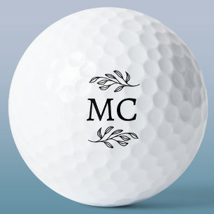 Persoonlijke monogram initiaal botanische blad golfballen
