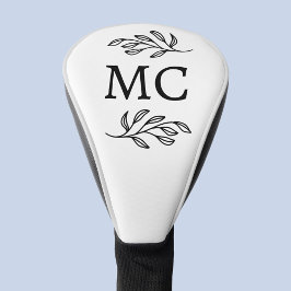 Persoonlijke monogram initiaal botanische blad golfheadcover