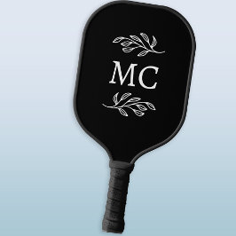 Persoonlijke monogram initiaal botanische blad pickleball paddle