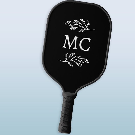 Persoonlijke monogram initiaal botanische blad pickleball paddle