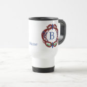 Persoonlijke monogram initiaal celtisch ontwerp na reisbeker (Voorkant rechts)