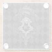 Persoonlijke Monogram Initiaal Glazen Onderzetter (Achterkant)