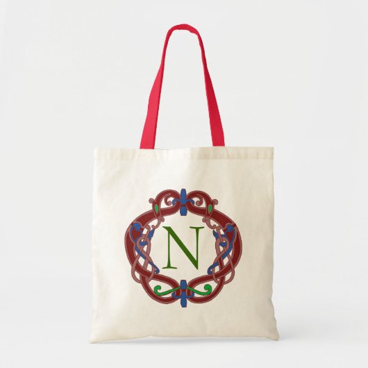 Persoonlijke monogram initiaal Keltisch ontwerp Tote Bag (Voorkant)