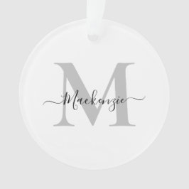 Persoonlijke Monogram Initiaal Naam Acryl Ornament