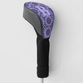 Persoonlijke Monogram Initiaal Naam Bloem Kunst Golfheadcover (Schuin)