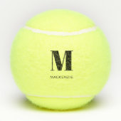 Persoonlijke Monogram Initiaal Naam Tennisballen (Achterkant)