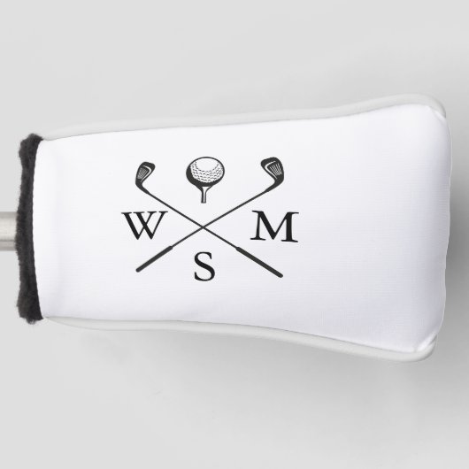 Persoonlijke monogram-initialen golfheadcover (Voorkant)