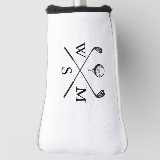 Persoonlijke monogram-initialen golfheadcover (Draai 90)