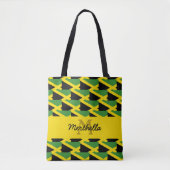 Persoonlijke Monogram JAMAICA FLAG Canvas tas (Voorkant)